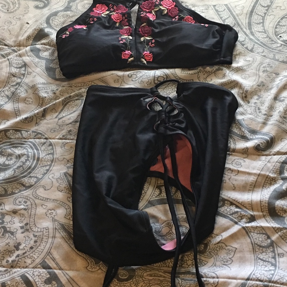 High waisted bathing suit